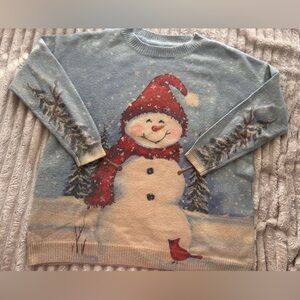 Vintage Festive Snowman Sweater